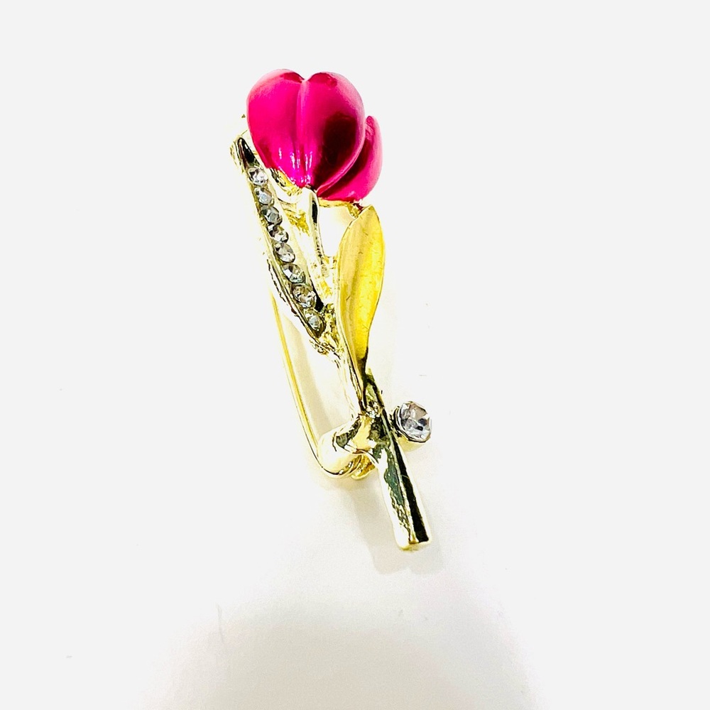 Vintage Stule Ted‎ Enamel Tulip Brooch BC